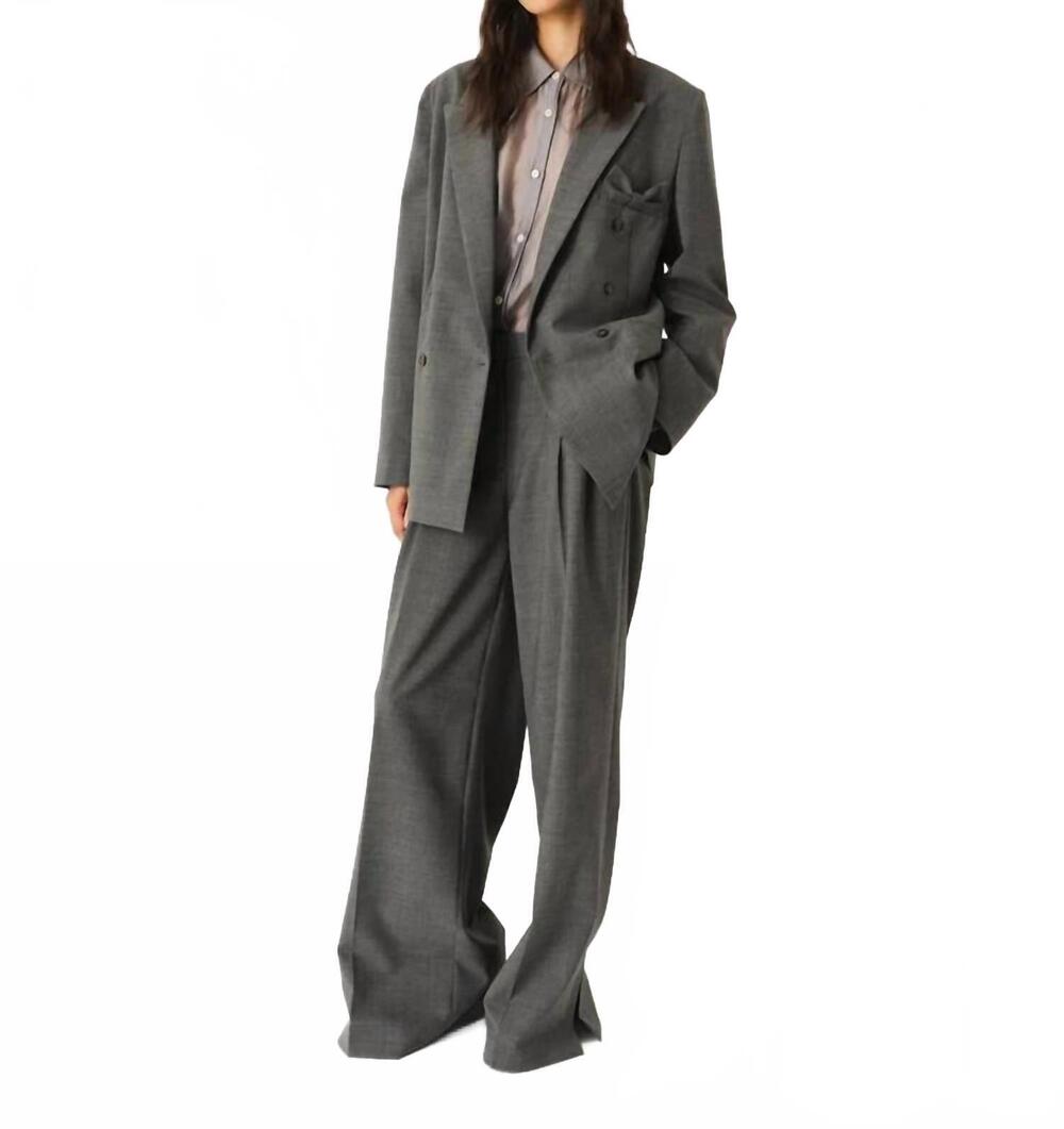 NEW THE GARMENT double breasted grand blazer in grey melange
